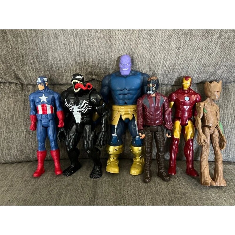 Marvel Action Figure Lot - 6 Figure Avengers & Guardians Starter Pack (12")